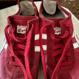 Onitsuka Sneakers Red with White Stripes